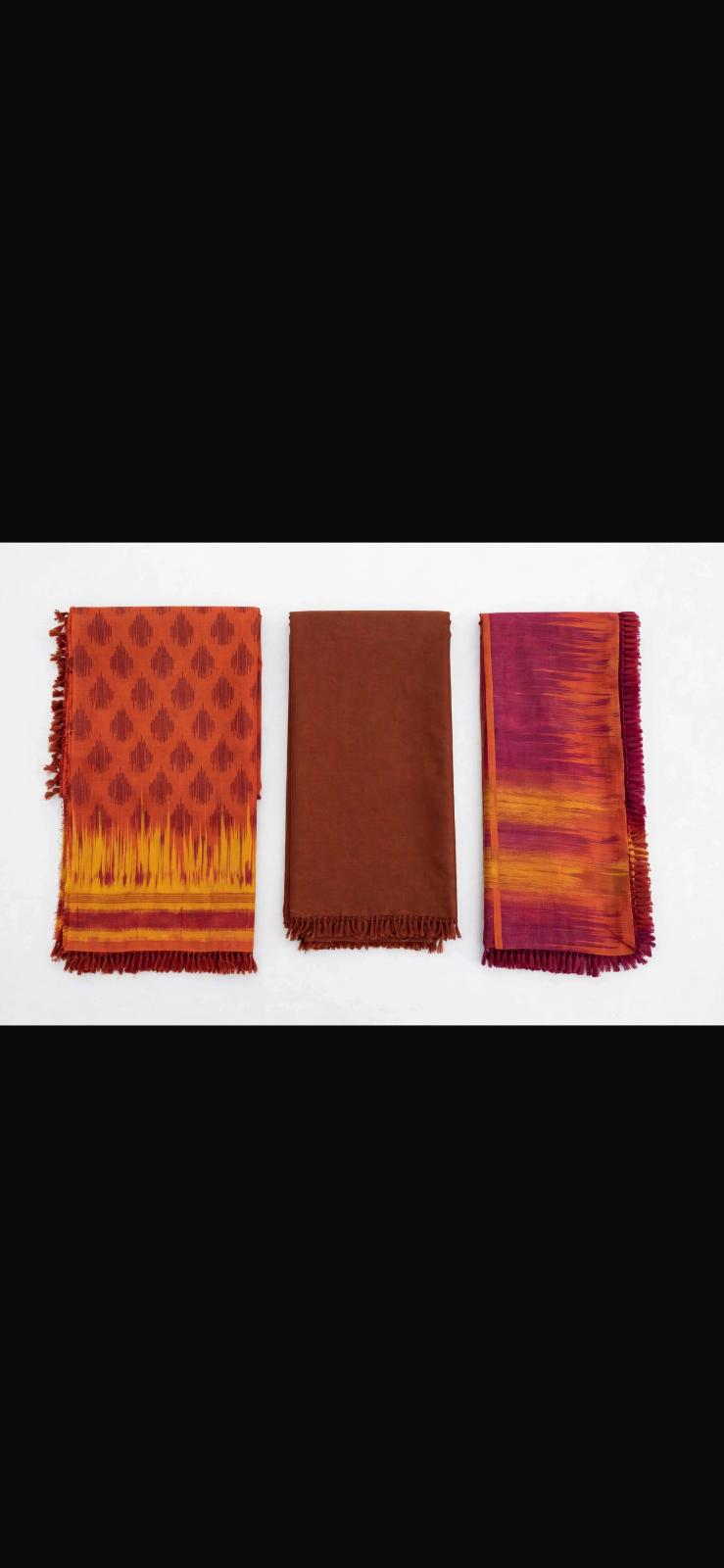 Rust Orange Printed Khaddar Suit 3 Piece with Khaddar Dupatta — photo 2